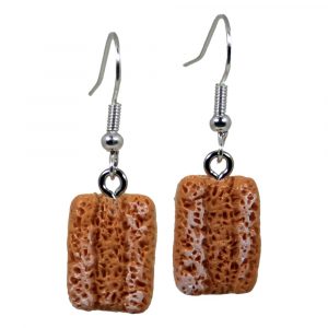 Spongy Cake Bread Earrings