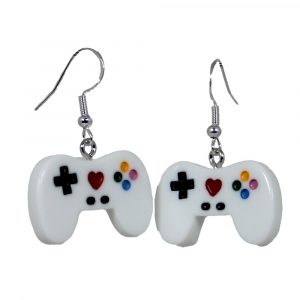 Game Controller (white) Earrings